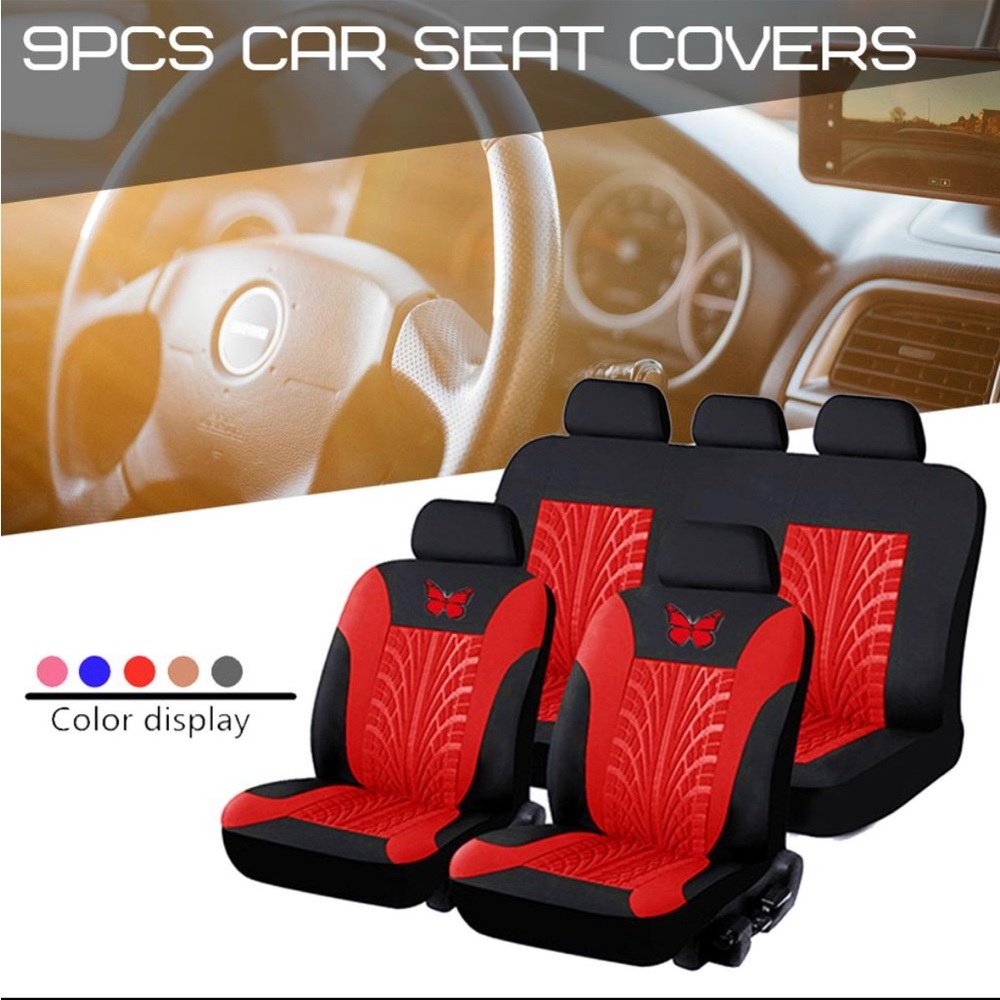 9 piece butterfly universal auto seat covers